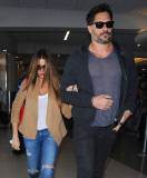 Sofia Vergara & Joe Manganiello Departing On A Flight At LAX 