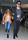 Sofia Vergara & Joe Manganiello Departing On A Flight At LAX 