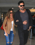 Sofia Vergara & Joe Manganiello Departing On A Flight At LAX 