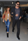 Sofia Vergara & Joe Manganiello Departing On A Flight At LAX 