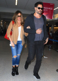 Sofia Vergara & Joe Manganiello Departing On A Flight At LAX 