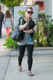 Hilary Duff wears a smile as she shops around town