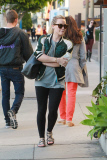 Hilary Duff wears a smile as she shops around town