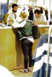 Hilary Duff wears a smile as she shops around town