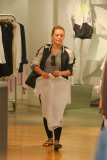 Hilary Duff enjoys a casual day of shopping at Intermix