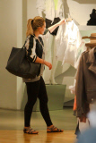 Hilary Duff enjoys a casual day of shopping at Intermix