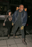 KIM AND KANYE ARIVING AT HAKKASAN RESTAURANT IN MAYAFIR AFTER THE BRIT AWARDS 2015