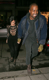 KIM AND KANYE ARIVING AT HAKKASAN RESTAURANT IN MAYAFIR AFTER THE BRIT AWARDS 2015