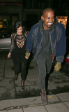 KIM AND KANYE ARIVING AT HAKKASAN RESTAURANT IN MAYAFIR AFTER THE BRIT AWARDS 2015