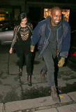 KIM AND KANYE ARIVING AT HAKKASAN RESTAURANT IN MAYAFIR AFTER THE BRIT AWARDS 2015