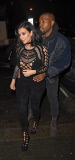 KIM KARDASHIAN AND KANYE WEST AT RECORDING STUDIOS 