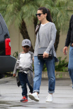 *EXCLUSIVE* Sandra Bullock and her favorite little man Louis go bowling