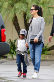 *EXCLUSIVE* Sandra Bullock and her favorite little man Louis go bowling