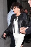 Joan Collins and Percy Gibson enjoy a dinner date with Jackie Collins at CraigÕs