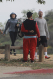 MIley Cyrus, Patrick Schwarzenegger, and Nicole Richie are a hiking trio in Hollywood