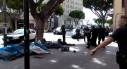 Man shot by police in central Los Angeles, America - 02 Mar 2015