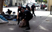 Man shot by police in central Los Angeles, America - 02 Mar 2015