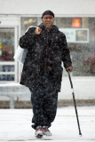 *EXCLUSIVE* Tracy Morgan Braves a Snow Storm