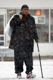 *EXCLUSIVE* Tracy Morgan Braves a Snow Storm