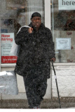 *EXCLUSIVE* Tracy Morgan Braves a Snow Storm