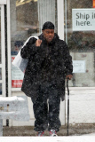 *EXCLUSIVE* Tracy Morgan Braves a Snow Storm