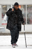 *EXCLUSIVE* Tracy Morgan Braves a Snow Storm