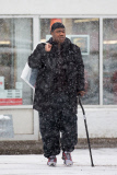 *EXCLUSIVE* Tracy Morgan Braves a Snow Storm