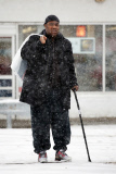 *EXCLUSIVE* Tracy Morgan Braves a Snow Storm