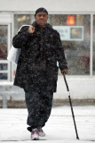 *EXCLUSIVE* Tracy Morgan Braves a Snow Storm