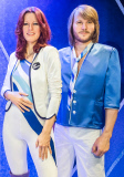 Lebensechte ABBA-Puppen im Abba-Museum in Stockholm