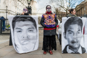 London: Protest in Whitehall against state visit of Mexican president Enrique PeÃ±a Nieto