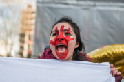 London: Protest in Whitehall against state visit of Mexican president Enrique PeÃ±a Nieto