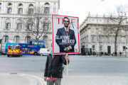 London: Protest in Whitehall against state visit of Mexican president Enrique PeÃ±a Nieto