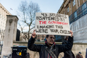 London: Protest in Whitehall against state visit of Mexican president Enrique PeÃ±a Nieto