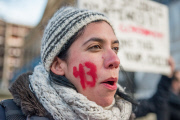 London: Protest in Whitehall against state visit of Mexican president Enrique PeÃ±a Nieto