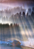Photographer captures beautiful images of sunrays in Beskidy Mountains, Poland, Feb 2015