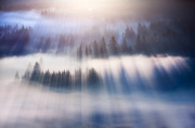 Photographer captures beautiful images of sunrays in Beskidy Mountains, Poland, Feb 2015