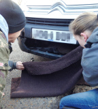 Deer cheats death after getting hit by car and riding for 30 minutes wedged in engine, Norwich, Norfolk, Britain - 04 Mar 2015
