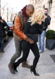 Kim Kardashian and Kanye West out and about, Paris, France - 06 Mar 2015