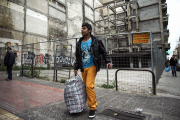 Migrants set free from the Amygdaleza detention centre, Athens, Greece - 05 Mar 2015