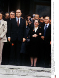 PARIS : Investiture de Francois Mitterrand. Rue Soufflot et Pantheon.