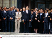 PARIS : Investiture de Francois Mitterrand. Rue Soufflot et Pantheon.