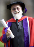 Sir Terry Pratchett receives honorary doctorate for services to literature from the University of Winchester, Britain - 23 Oct 2009