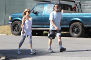 Goldie Hawn and Kurt Russell stay fit together with a morning jog