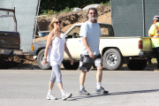 Goldie Hawn and Kurt Russell stay fit together with a morning jog