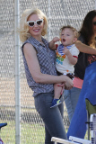 Soccer mom Gwen Stefani cheers her kids on in sunny LA