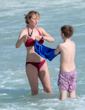 Uma Thurman shows off her bikini body in St Barts