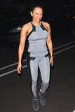 Mel B looks sporty for a sushi date night