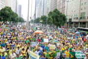 Anti government protest on Copacabana Beach, Rio de Janeiro, Brazil - 15 Mar 2015