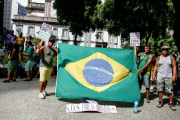 Anti government protest on Copacabana Beach, Rio de Janeiro, Brazil - 15 Mar 2015